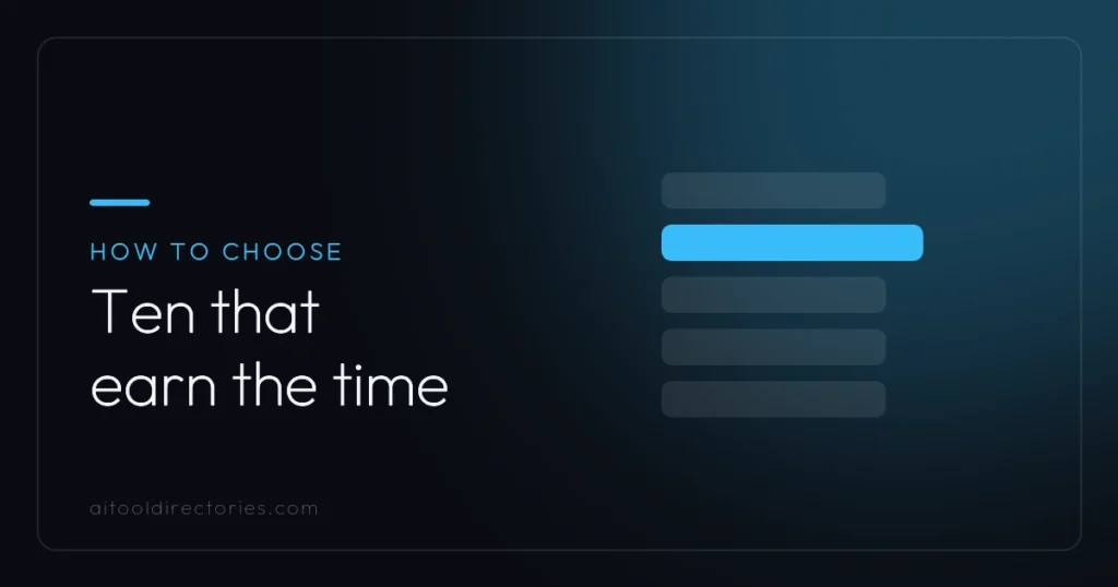 HOW TO CHOOSE - How to pick the 10 directories worth your time